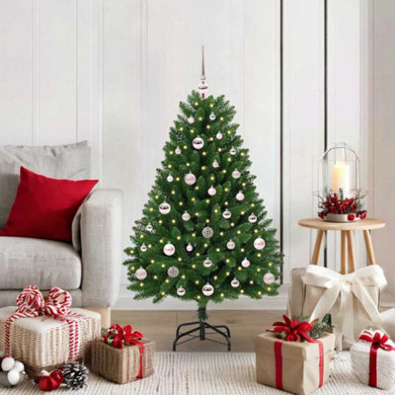 Image of Vidaxl Artificial Christmas Tree With Stand Green 120 Cm Pvc And Metal