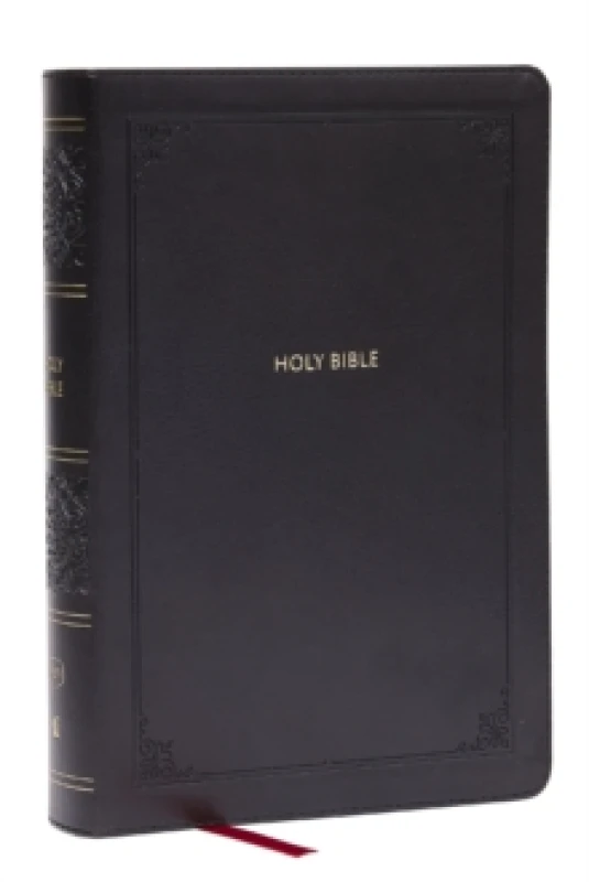 Image of KJV Giant Print End-of-Verse Reference Bible, Black Leathersoft, Red Letter, Comfort Print (Thumb Indexed) Leather / fine binding