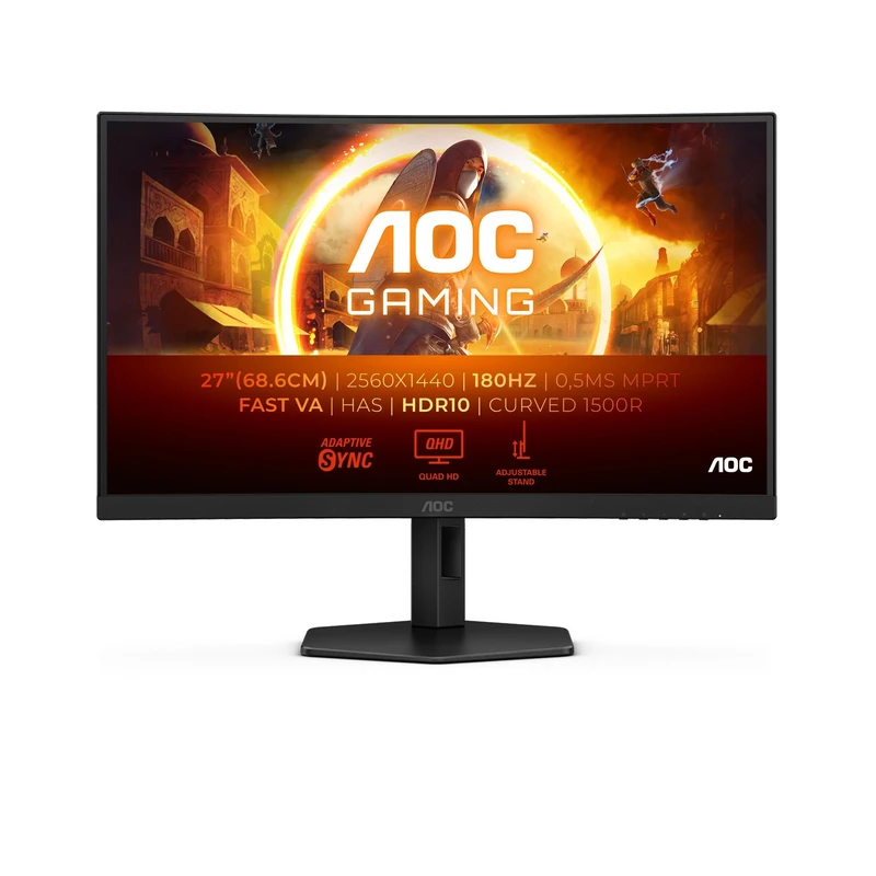 Image of AOC 27" CQ27G4X 2560x1440 VA 180Hz 1ms A-Sync Curved Widescrteen Gaming Monitor