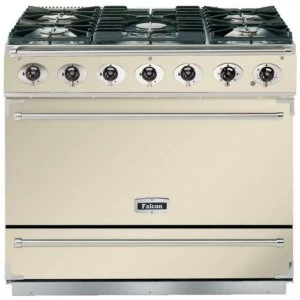 Image of Falcon F900SDFCRCM 87400 90cm Single Cavity Dual Fuel Range Cooker - Cream