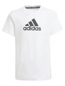 Image of Adidas Boys Badge Of Sport Tee - White/Black