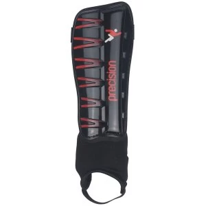 Image of Precision Pro Shin & Ankle Pads Black/Red - Medium