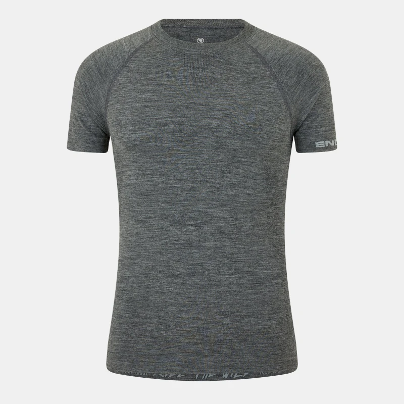 Image of Endura Mens BB ProSS Base Short Sleeve Baselayer Top Grey male M