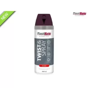 Image of PlastiKote Twist & Spray Gloss Purple Violet 400ml