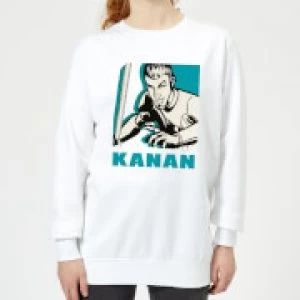 Image of Star Wars Rebels Kanan Womens Sweatshirt - White - XL