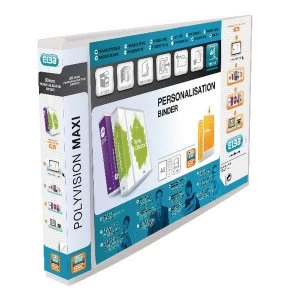 Image of Elba Polyvision Maxi A3 Presentation Binder Polypropylene 4 D Ring 30mm Landscape Clear 1 x Pack of 5