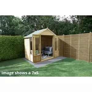 Image of Forest Garden Oakley 8 x 6ft Overlap Apex Summerhouse with Base & Assembly