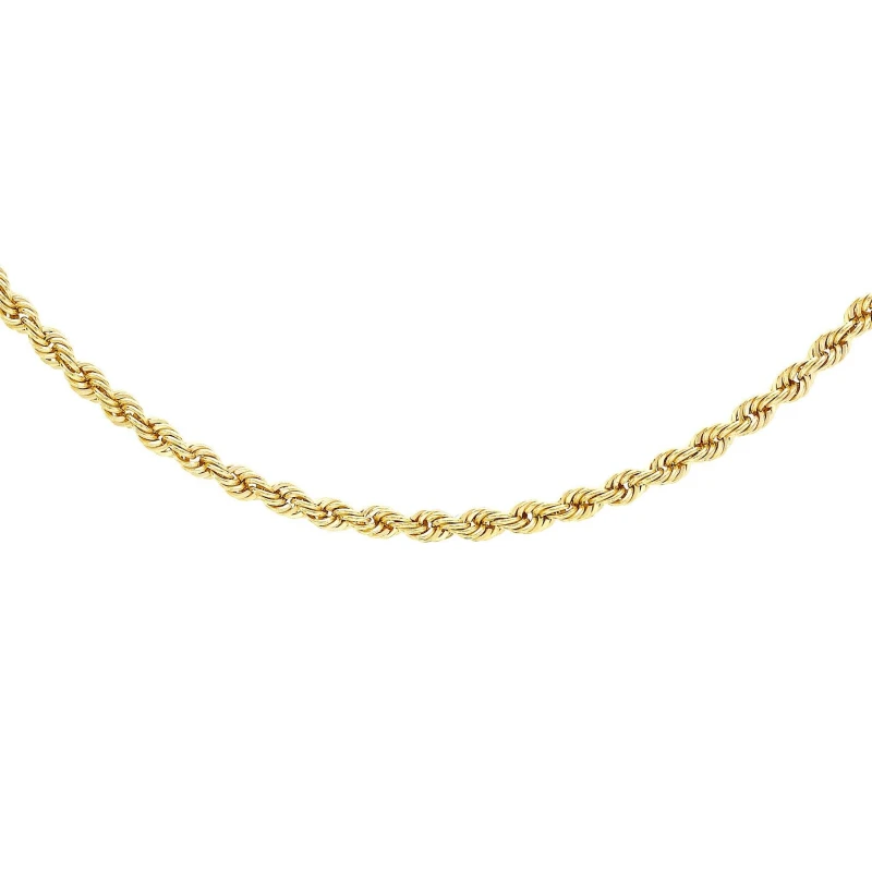 Image of Be You 9ct Gold Rope Chain Yellow Gold unisex 20inch