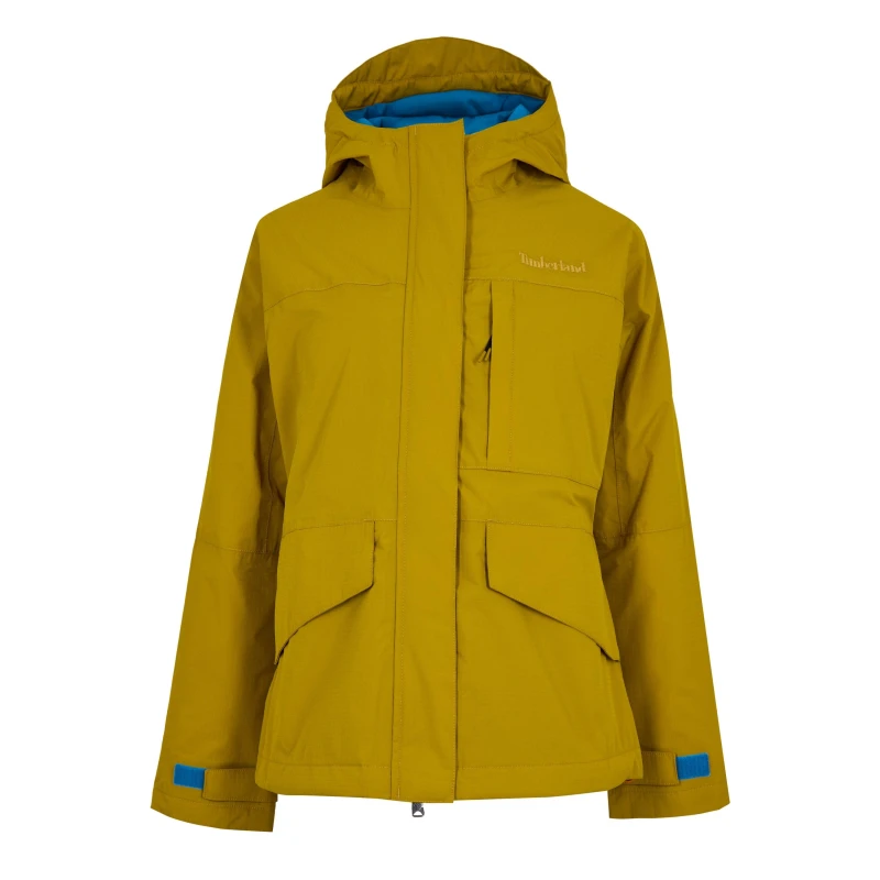 Image of Timberland Womens Mountain Town Jacket Rain Anorak Golden Palm female 8 (XS)