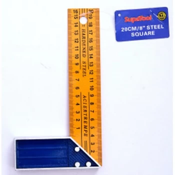 Image of SupaTool Yellow Steel Square 200mm