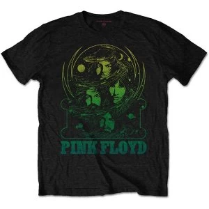 Image of Pink Floyd - Green Swirl Mens Medium T-Shirt - Black