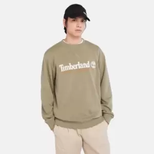 Image of Timberland Est. 1973 Crewneck Sweatshirt For Men In Green Green, Size S