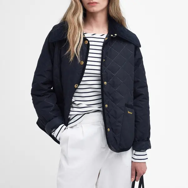Image of Barbour Gosford Harlequin-Quilted Shell Jacket - UK 14