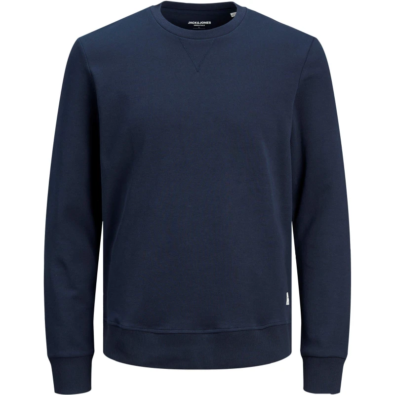 Image of Jack and Jones Basic Crew Sweatshirt - Blue Blue XS