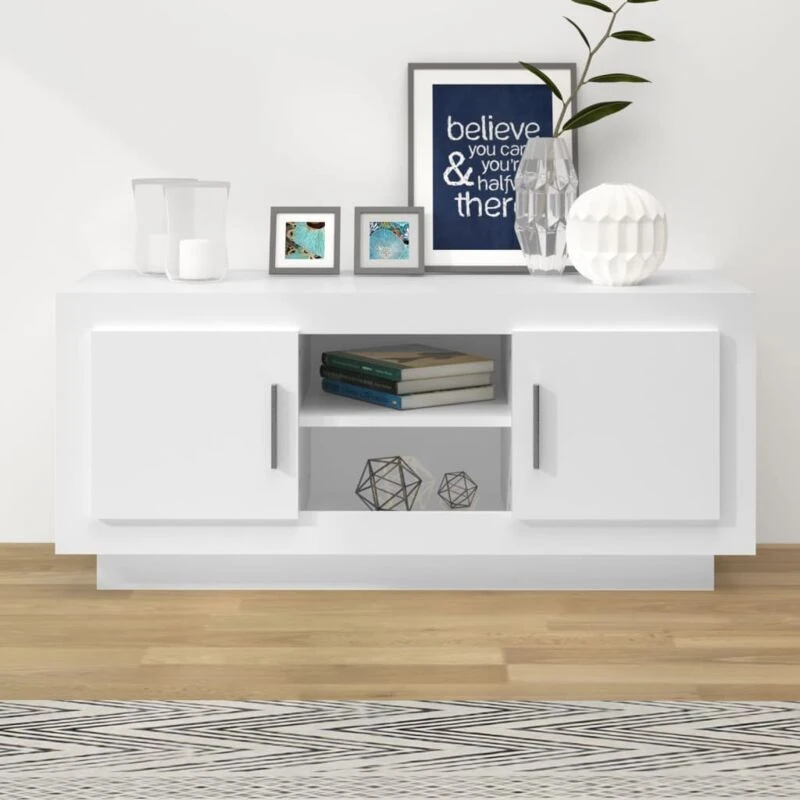 Image of VIDAXL TV Cabinet White 102x35x45cm Engineered Wood Vidaxl 8720286966068