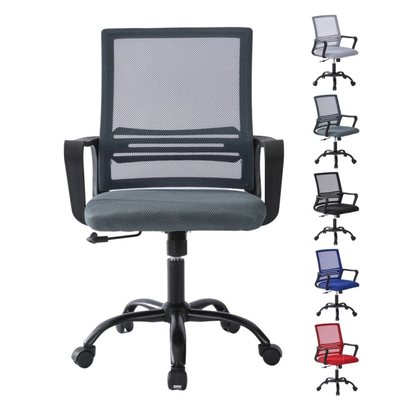 Image of MCC Direct Mesh Back Office Chair On Castor Wheels dark Grey MESHDGREY