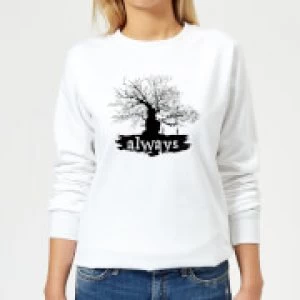 Image of Harry Potter Always Tree Womens Sweatshirt - White - L