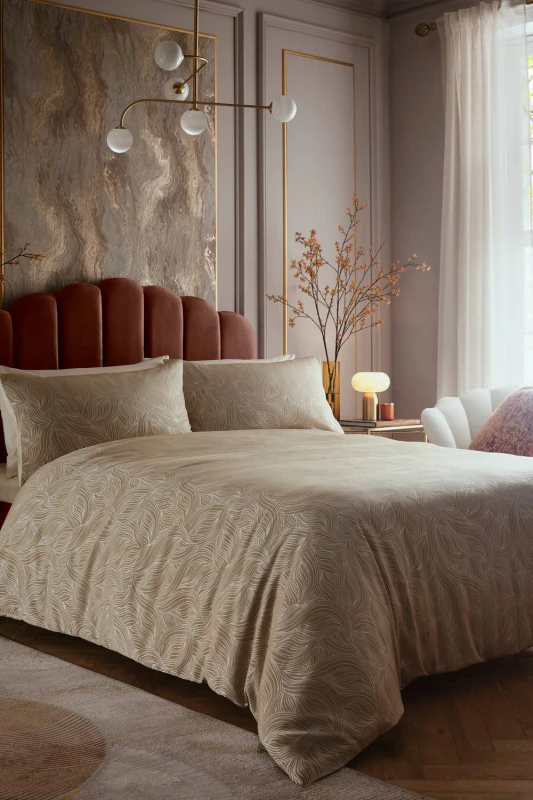 Image of Laurence Llewelyn-Bowen Venus Grace Duvet Cover Bedding Set Natural