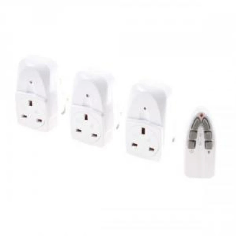 Image of SMJ 25M Eco Remote Switch Control Mains Power Plug Socket - 3 Pack RFE3TC