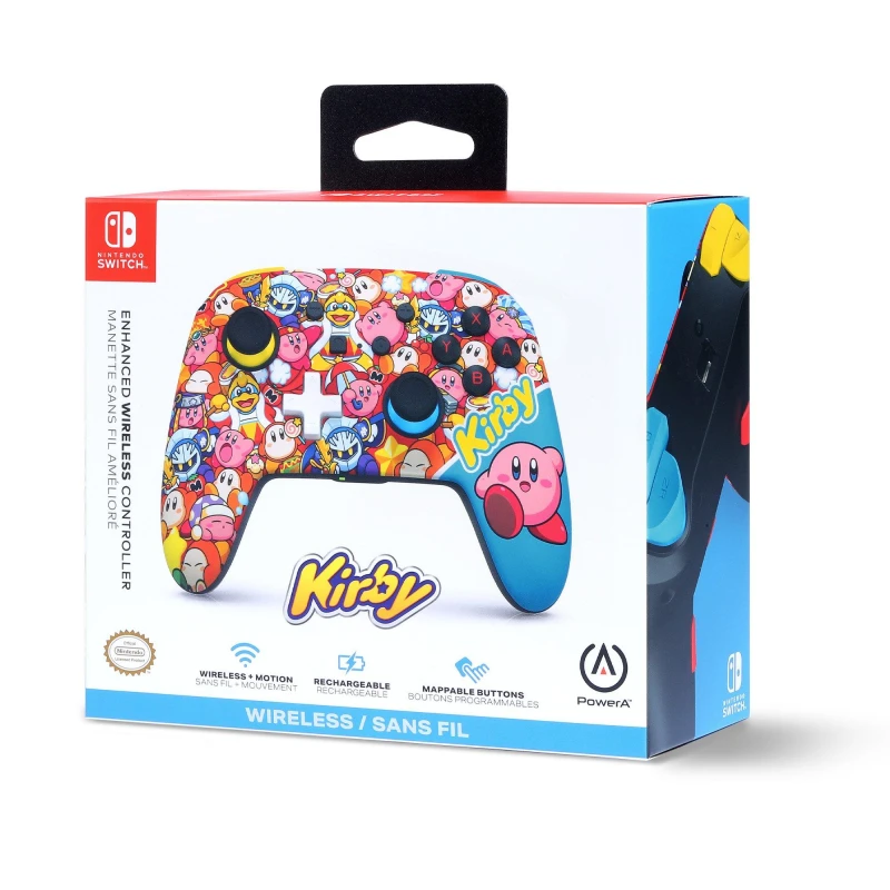 Image of PowerA Enhanced Wireless Controller for Nintendo Switch - World of Kirby Pink unisex Mint