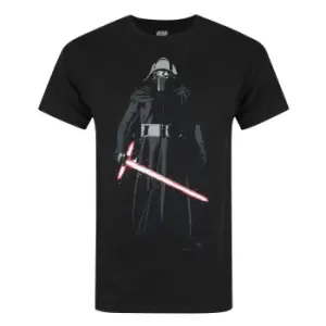Image of Star Wars Mens The Force Awakens Kylo Ren T-Shirt (XL) (Black)