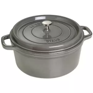 Image of Staub Round Cocotte - Graphite Grey - 28cm