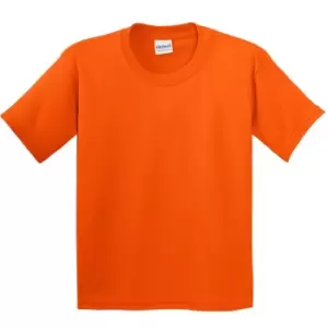 Image of Gildan Childrens Unisex Heavy Cotton T-Shirt (Pack Of 2) (XS) (Orange)