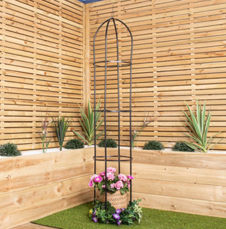 Image of Samuel Alexander 1.9M (6ft 3") Metal Garden Obelisk / Trellis Ideal For Climbing Plants