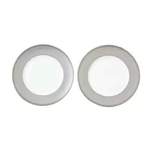 Image of Wedgwood Winter White Plates 27cm Set of 2 - White
