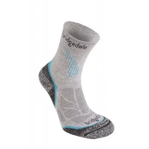 Image of Bridgedale Womens CoolFusion Run Qwik Socks GreyTurquoise Medium