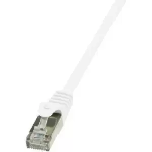 Image of LogiLink CP2051S RJ45 Network cable, patch cable CAT 6 F/UTP 2m White incl. detent 1.0 pc(s)