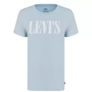 Image of Levis Serif Logo T Shirt - Blue