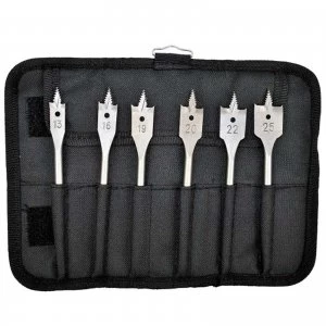 Image of Bosch 6 Piece SelfCut Spade Drill Bit Set in Tool Roll