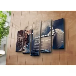 Image of 5PATK-114 Multicolor Decorative Canvas Painting (5 Pieces)