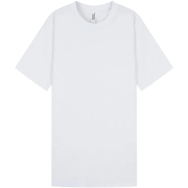 Image of Casual Classics Mens Combed Ringspun Cotton Slim T-Shirt in White Size: XS White Male XS