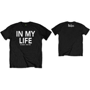 Image of The Beatles - In My Life Unisex Large T-Shirt - Black