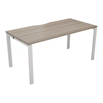 Image of CB 1 Person Bench 1400 x 800 - Grey Oak Top and White Legs