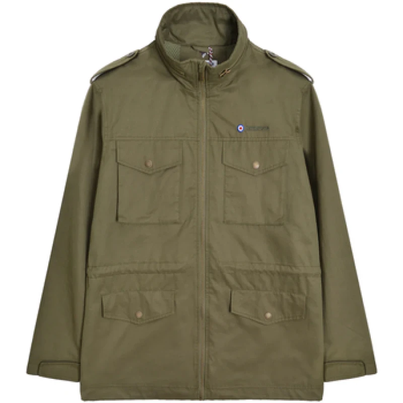 Image of Lambretta Lambretta Men M-65 Military Jacket in Green Size: large Green L Male 5063703659086