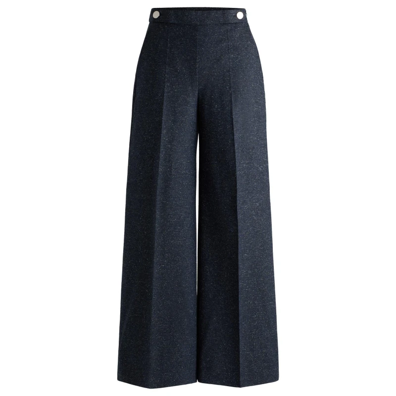 Image of Boss Womens Tupita Straight Leg Trousers Dark Blue female 4 (XXS)