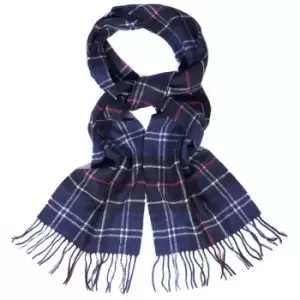 Image of Barbour Tartan Lambswool Scarf Navy/Red