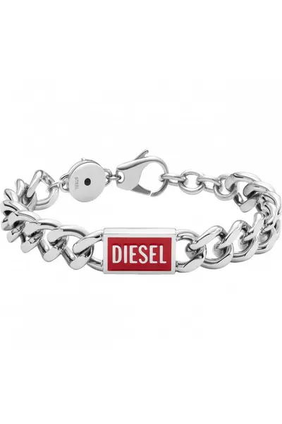 Image of Diesel Jewellery Stainless Steel Bracelet - Dx1371040 Silver
