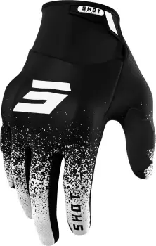 Image of Shot Drift Edge Motocross Gloves, black-white, Size L, black-white, Size L