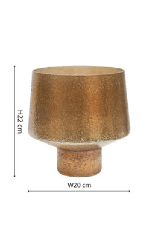 Image of Ivyline Opulent Curved Metallic Gold Planter H22Cm W20Cm