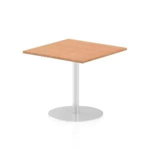 Image of Italia Poseur Table Square 800800 Top 725 High Oak