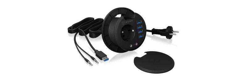 Image of ICY BOX IB-HUB1430 socket-outlet Black
