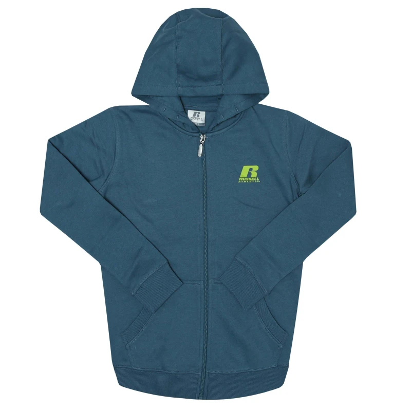 Image of Russell Athletic Zip Hoody - Blue Blue 9 - 10 Years