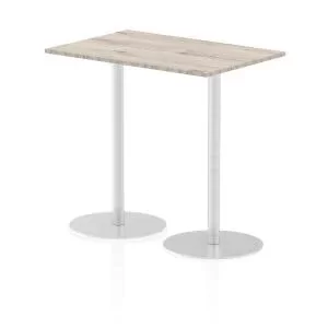 Image of Italia Poseur Table Rectangle 1200800 Top 1145 High Grey Oak