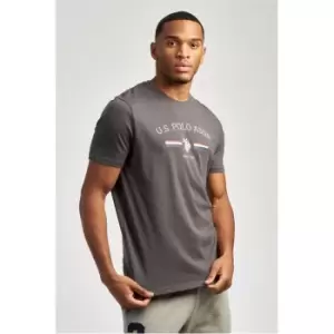 Image of US Polo Assn Stripe Rider T-Shirt Mens - Black