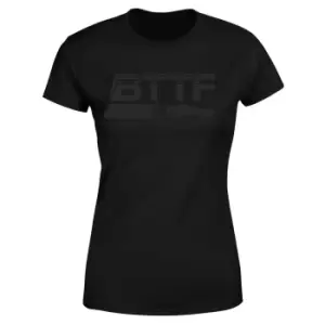Image of Back To The Future Monochrome Womens T-Shirt - Black - M