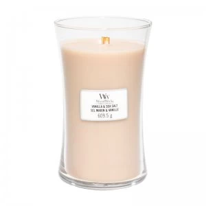 Image of WoodWick Sea Salt Vanilla Large Jar Candle 609.5g